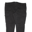 C&A Cargo Mens Trousers Black Regular Tapered W43 L31 Discount