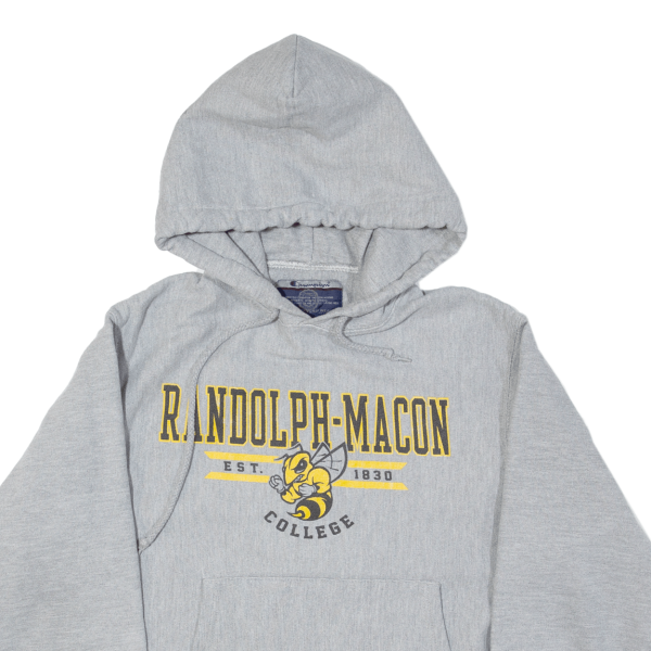 CHAMPION REVERSE WEAVE Randolph Macon College Mens Grey Hoodie USA S Discount