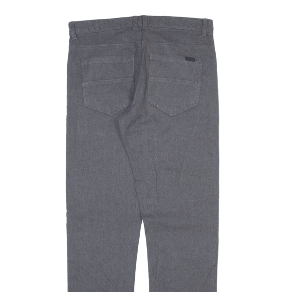 CALVIN KLEIN Mens Trousers Grey Slim Straight W30 L32 on Sale