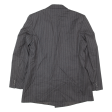 BOSS Mens Blazer Jacket Grey Striped L For Sale