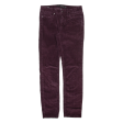 CALVIN KLEIN JEANS Ultimate Womens Corduroy Trousers Maroon Slim Skinny W28 L30 on Sale