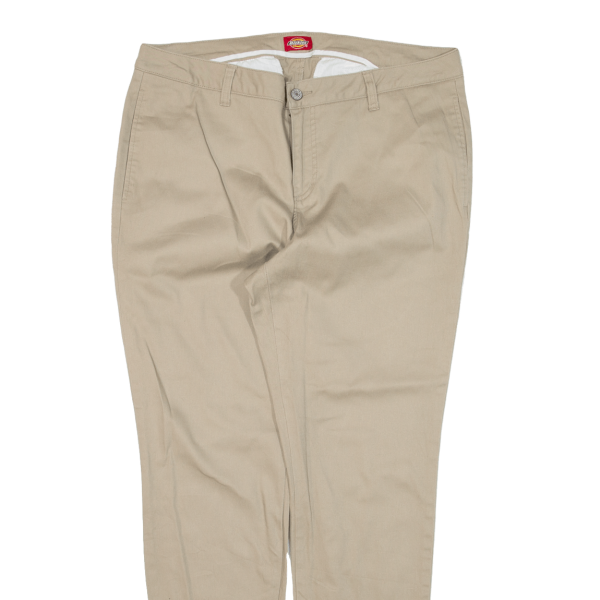 DICKIES Workwear Womens Trousers Beige Slim Skinny W36 L29 Hot on Sale