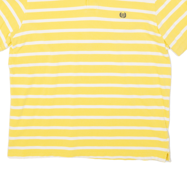 CHAPS Mens Polo Shirt Yellow Striped XL For Sale