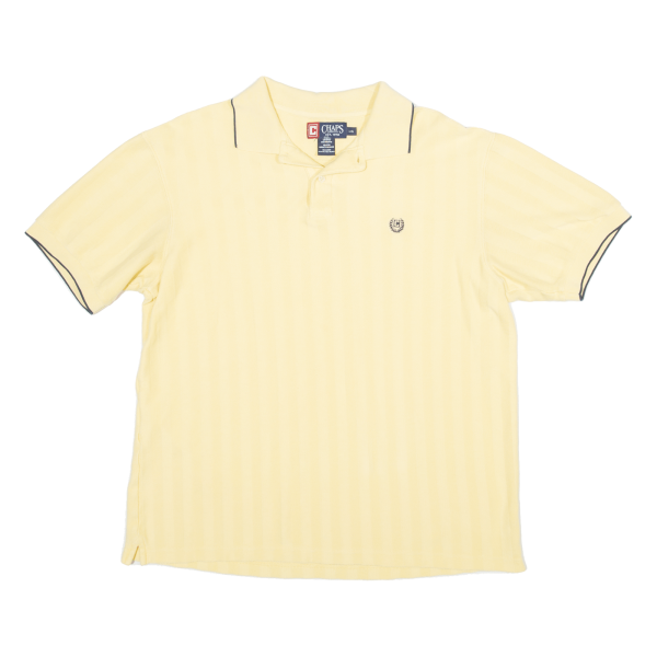 CHAPS Mens Polo Shirt Yellow L Supply