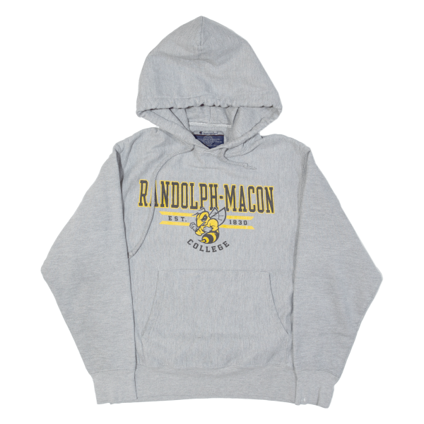 CHAMPION REVERSE WEAVE Randolph Macon College Mens Grey Hoodie USA S Discount