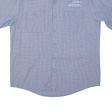 ARAMARK Mens Worker Shirt Blue Check L Discount