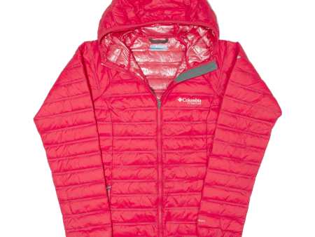 COLUMBIA Lightweight Womens Puffer Jacket Red Hooded XS Online Hot Sale