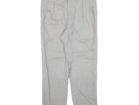 Womens Trousers Grey Regular Tapered Wool W29 L25 Online now