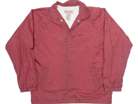 BIG MAC Mens Coach Jacket Maroon Nylon 90s L Online Sale