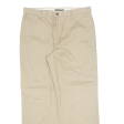 DOCKERS D3 Khaki Mens Trousers Beige Regular Straight W34 L30 For Sale