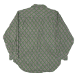 Mens Shirt Green Paisley Long Sleeve S Sale