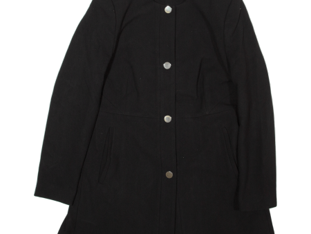 ZARA Womens Overcoat Jacket Black M Hot on Sale