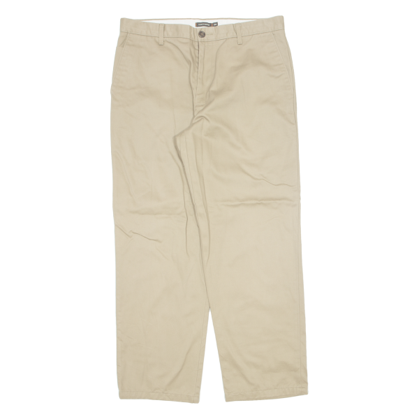 DOCKERS D3 Khaki Mens Trousers Beige Regular Straight W34 L30 For Sale