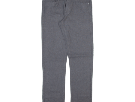 CALVIN KLEIN Mens Trousers Grey Slim Straight W30 L32 on Sale