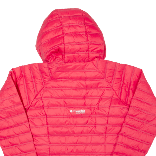 COLUMBIA Lightweight Womens Puffer Jacket Red Hooded XS Online Hot Sale