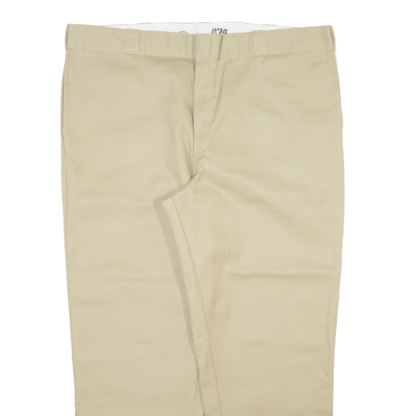 DICKIES 874 Workwear Mens Trousers Beige Relaxed Straight W44 L29 Discount