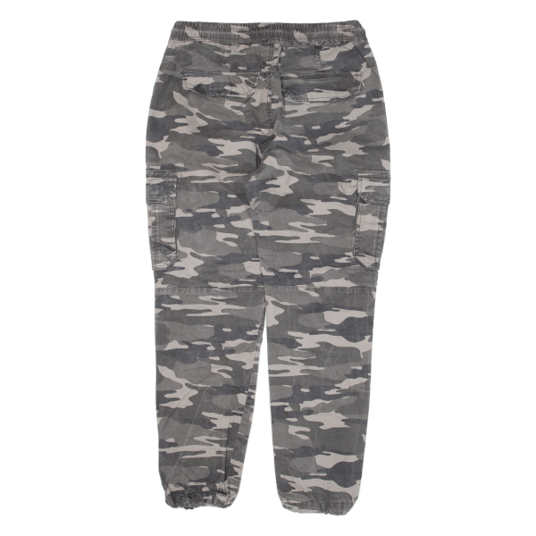 BLACK SQUAD Cargo Camo Womens Trousers Grey Regular Tapered W29 L27 Hot on Sale