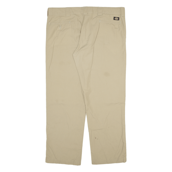 DICKIES Workwear Mens Trousers Beige Slim Straight W40 L32 Sale