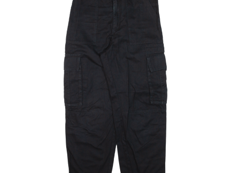 Cargo Womens Trousers Black Regular Straight W28 L26 Discount