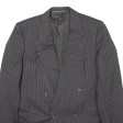 BOSS Mens Blazer Jacket Grey Striped L For Sale