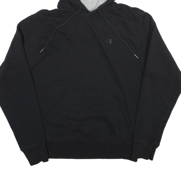 CHAMPION Hoodie Black Pullover Mens S Cheap