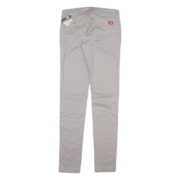 DICKIES Twill Pant Womens Trousers Grey Slim Skinny W27 L31 Hot on Sale