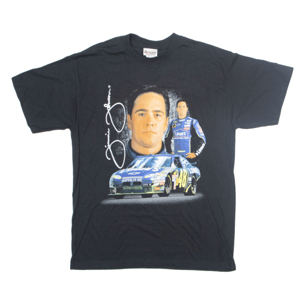 CHASE AUTHENTICS Jimmie Johnson Mens Biker T-Shirt Black USA L Online now