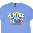 DISTRICT Sing Winter Blitz Mens T-Shirt Blue M Fashion