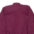 BASIC OPTIONS Mens Plain Shirt Maroon 90s Long Sleeve L Online Hot Sale