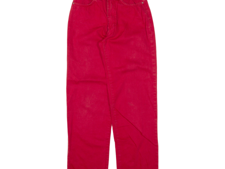 VERSACE JEANS Womens Jeans Red Loose Straight W26 L30 Fashion