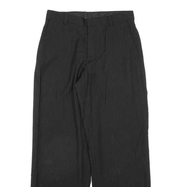 CALVIN KLEIN PinStripe Girls Trousers Black Loose Straight W26 L25 on Sale