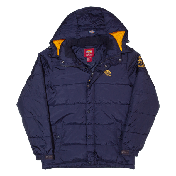 DICKIES Mens Puffer Jacket Blue Hooded S Sale