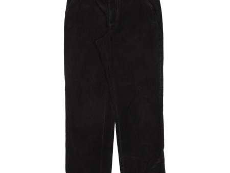 CALVIN KLEIN JEANS Womens Corduroy Trousers Black Regular Straight W34 L30 Sale