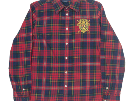 RALPH LAUREN SPORT Boys Flannel Shirt Red Check Long Sleeve 14Y Cheap