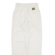 BLACIERS Womens Corduroy Trousers Cream Regular Tapered W25 L29 on Sale