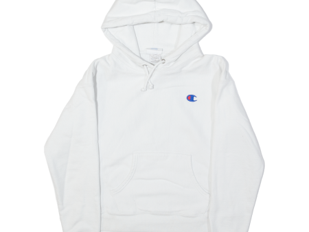 CHAMPION REVERSE WEAVE Womens White Hoodie S on Sale