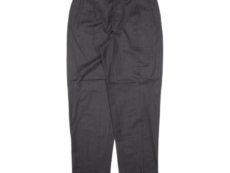 CAROLL PARIS Pleated Womens Trousers Grey Regular Tapered Wool W29 L30 Online now