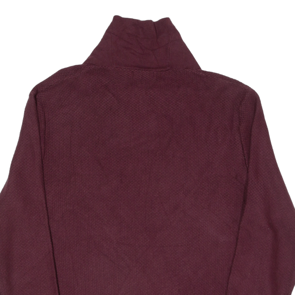 NAUTICA Mens Jumper Maroon High Neck Tight Knit 2XL Online Sale