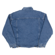 BLUE SKY Mens Sherpa Lined Denim Jacket Blue L Supply