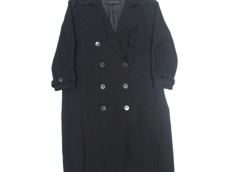 ZARA WOMAN Womens Trench Coat Black M For Discount