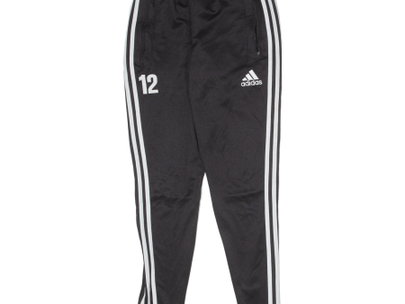 ADIDAS Mens Track Pants Black Tapered S W24 L29 For Discount