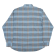 METZGER Mens Shirt Blue Check Long Sleeve L Supply