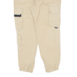 Cargo Womens Trousers Beige Regular Tapered W31 L26 Discount