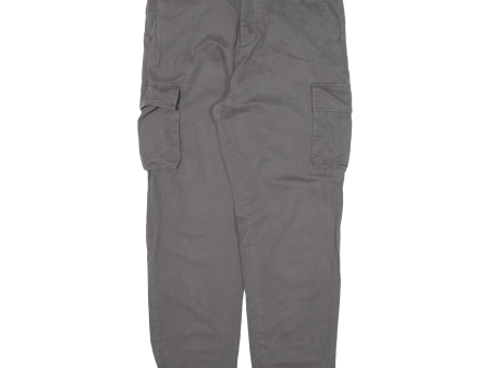 Cargo Womens Trousers Grey Regular Tapered W33 L28 on Sale