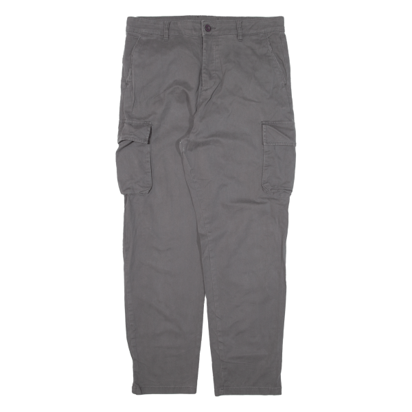 Cargo Womens Trousers Grey Regular Tapered W33 L28 on Sale