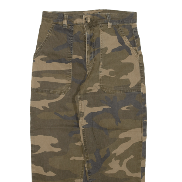 Cargo Camo Womens Trousers Green Regular Tapered W27 L22 For Cheap