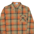 BARBADOS SHIRTS Slim Fit Mens Shirt Orange Check Long Sleeve S For Discount