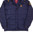 DICKIES Mens Puffer Jacket Blue Hooded S Sale