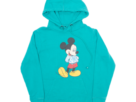 DISNEY Mickey Mouse Mens Green Hoodie S on Sale