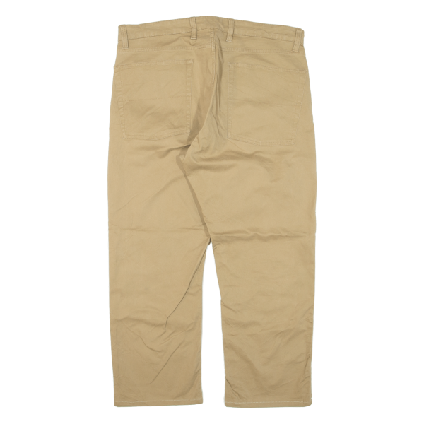 CHAPS Mens Trousers Beige Regular Straight W36 L24 Cheap